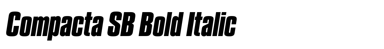 Compacta SB Bold Italic